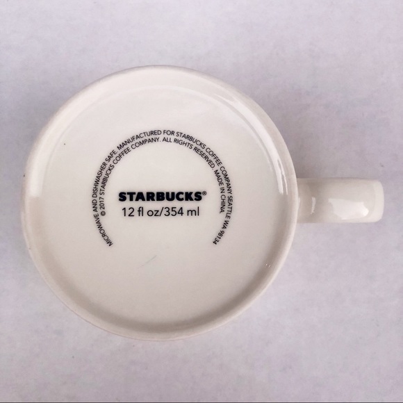 Starbucks Wide Mouth White Coffee Tea Cup Ceramic Handle Mug EUC 12 Oz. - Picture 4 of 4